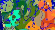 This seed's nearby village should provide multiple blacksmith shops (Image via Chunkbase)